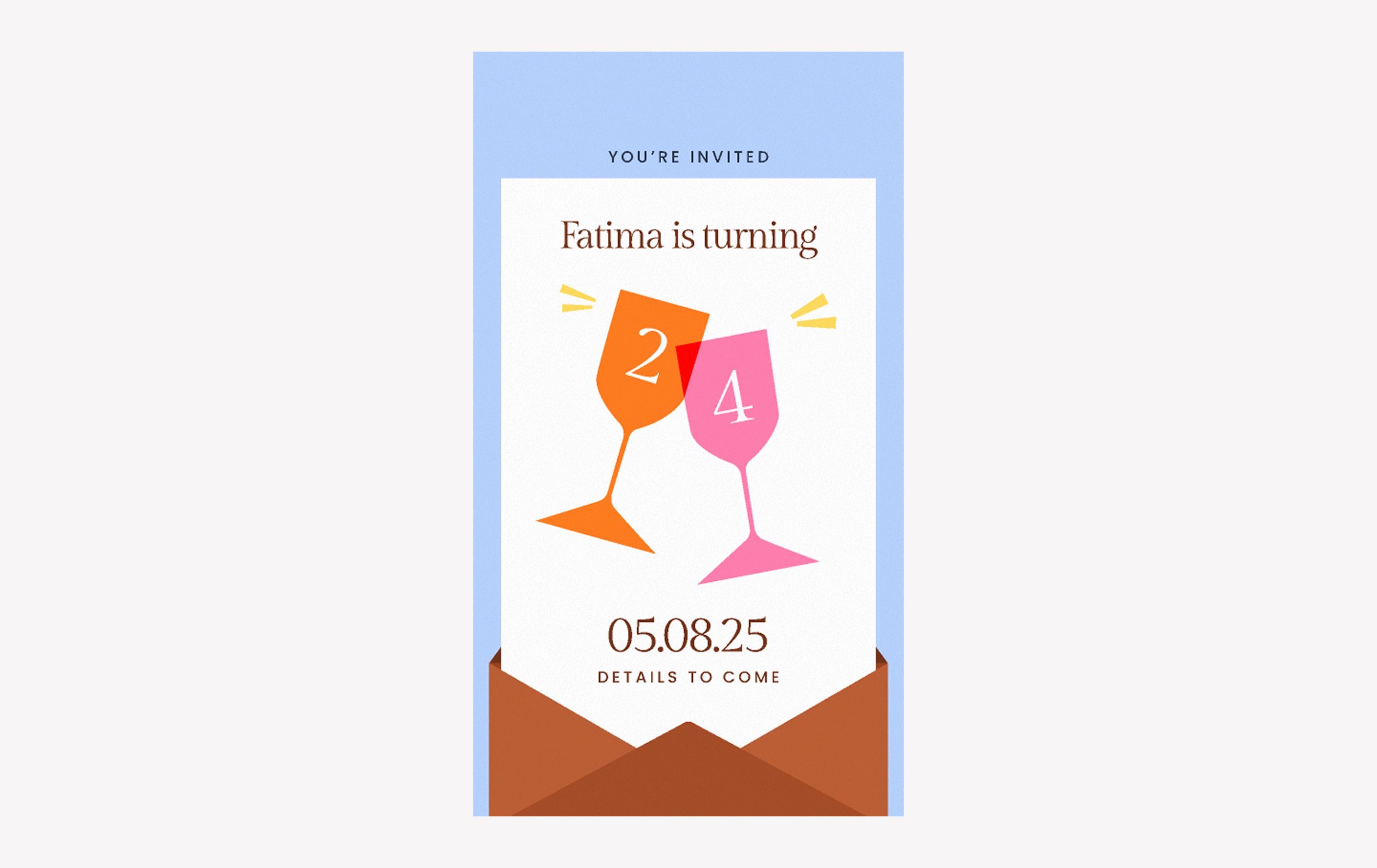 Birthday invitation instagram story template example