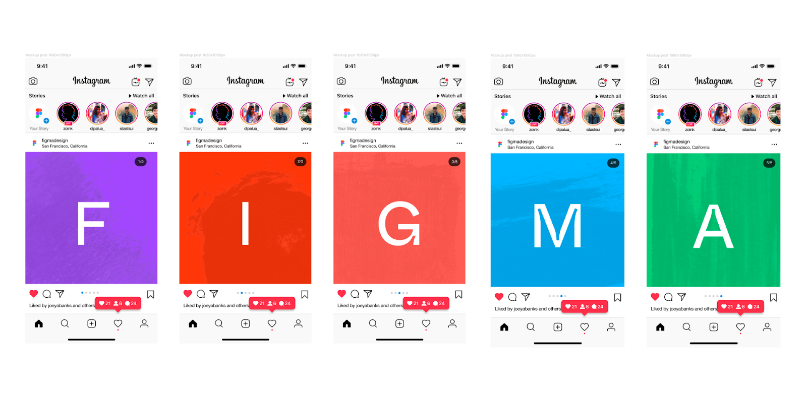 Template de carrousel Instagram