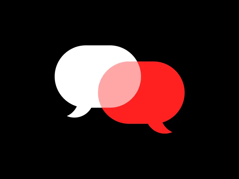 two speech bubbles
