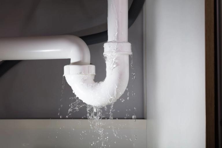 pcv pipe bursting and leaking water flooding