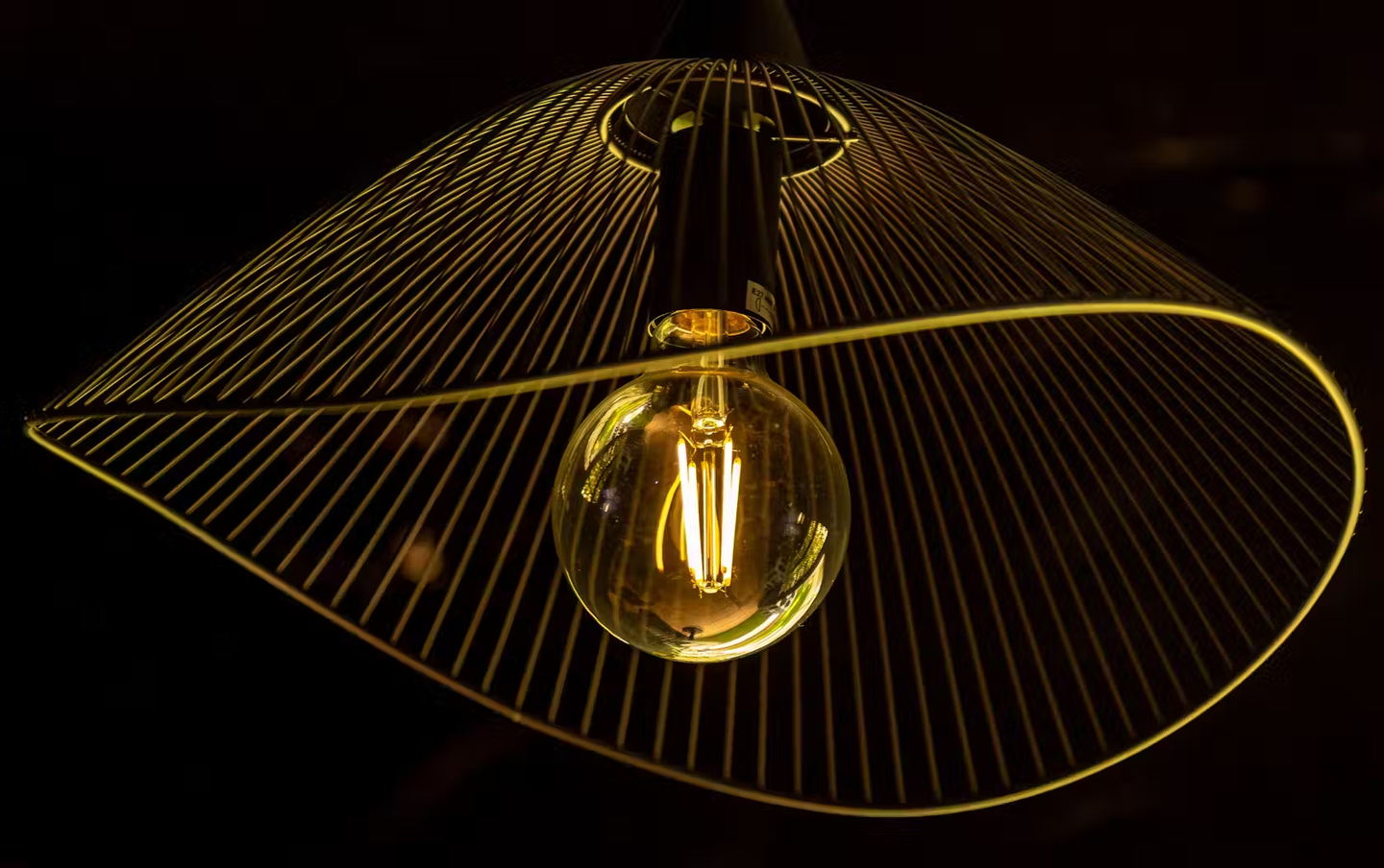 A gold statement lightshade