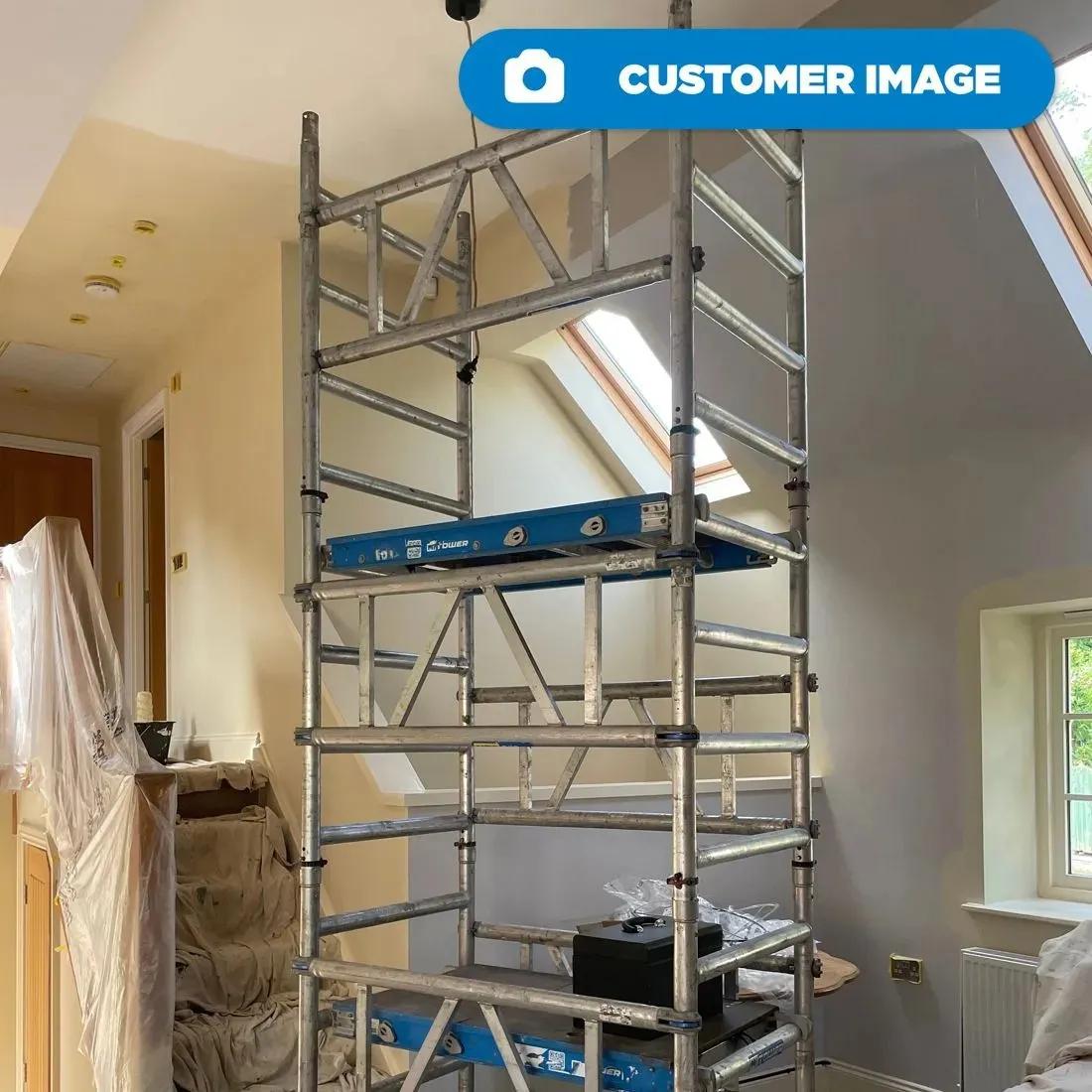 mi tower inside a house ready for painting walls and ceiling