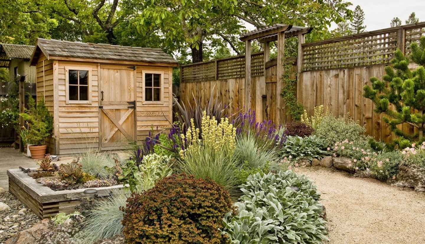 a wooden garden diy shed