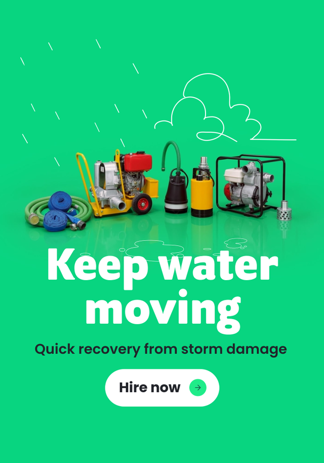 storm recovery pumping & drying equipment hire banner