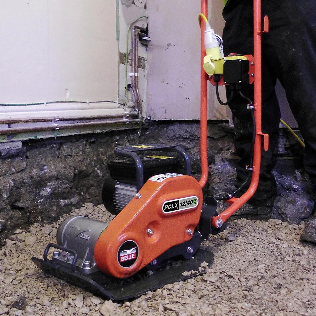 wacker plate compacting patio base