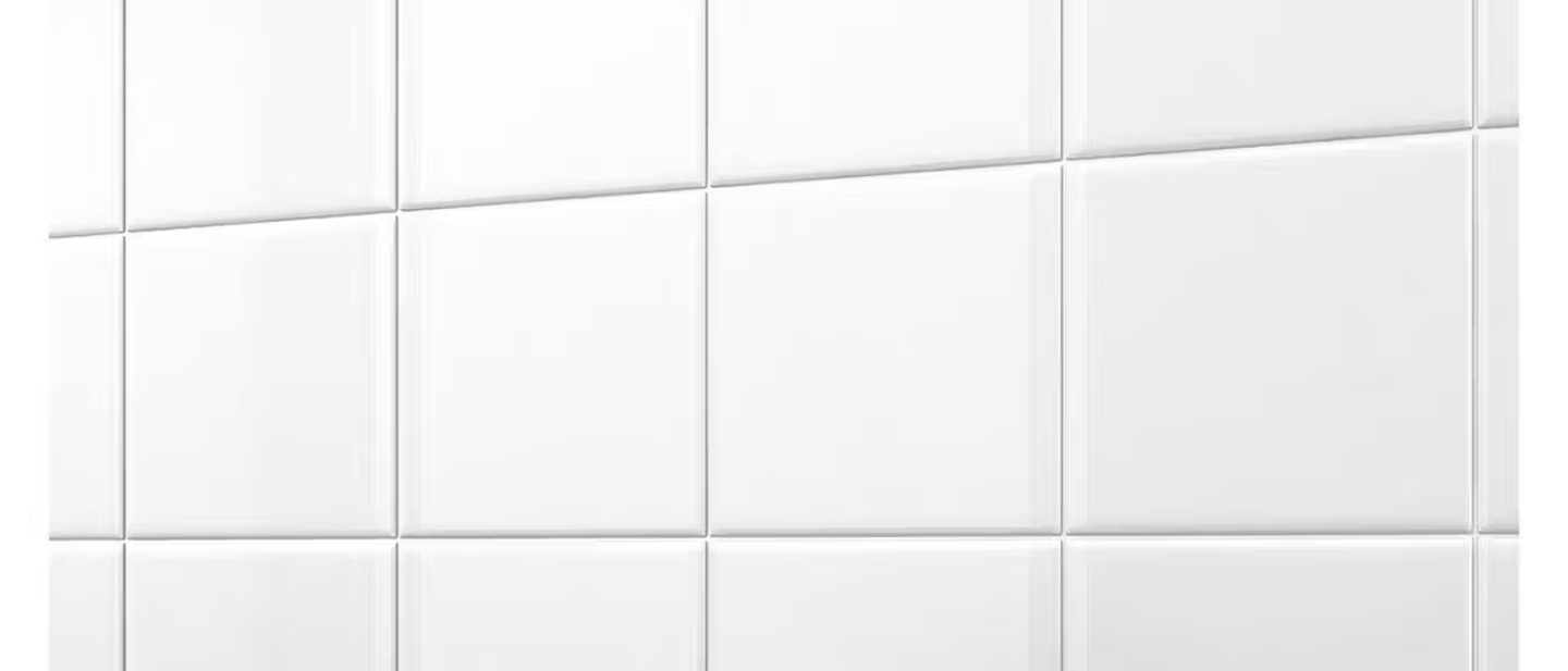 White tiled wall