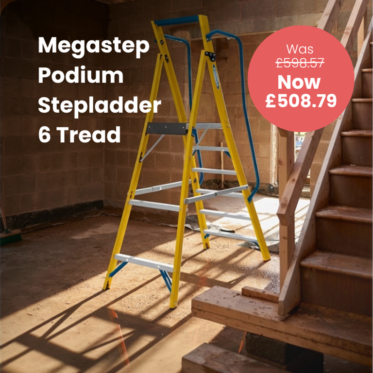 Werner Megastep Podium Stepladders promo