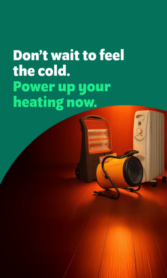 Shop heating banner