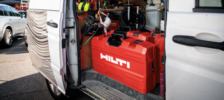 Hilti van with tools