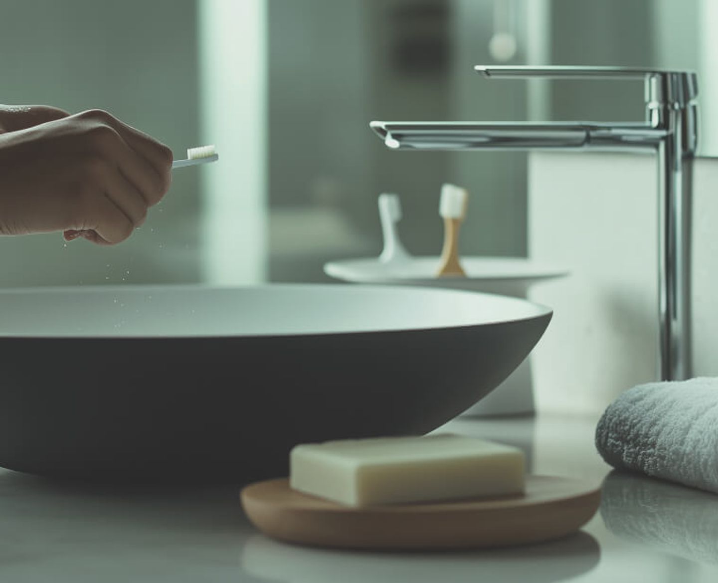 bathtub in the middle of a bathroom