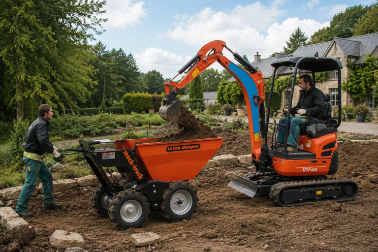 Mini dumper and mini digger