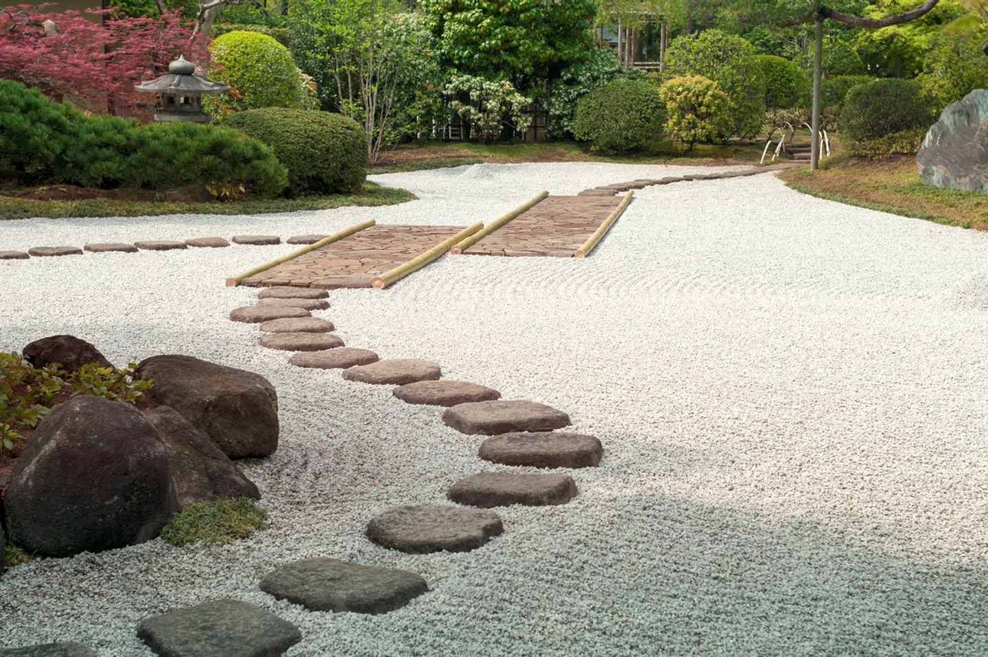 a zen japanese style oriental garden path