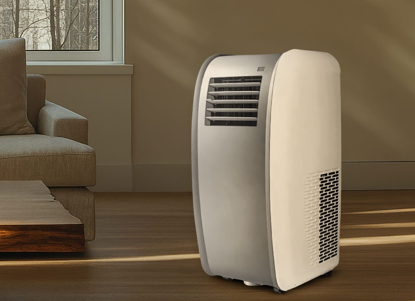 HSS air conditioning unit in living room.