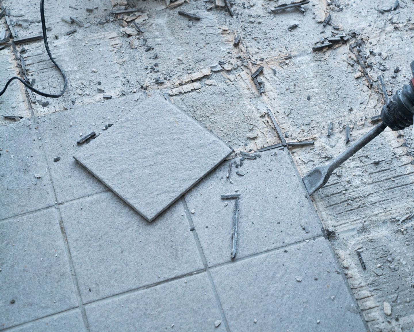 breaking tiles using hilti floor tile remover