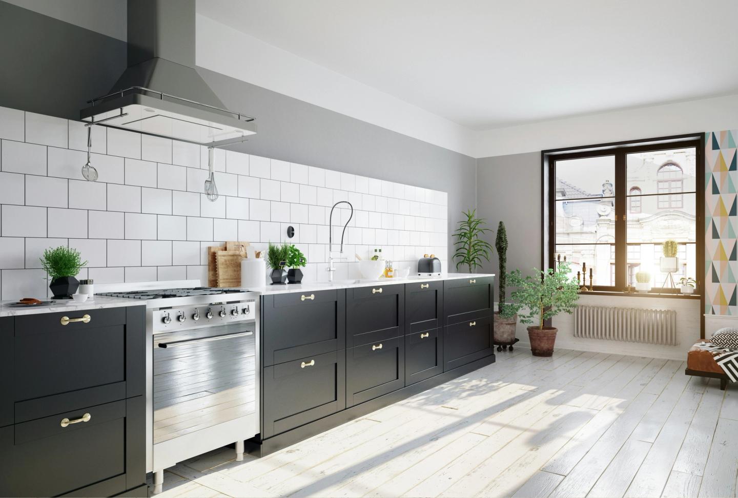 tiled kitchen