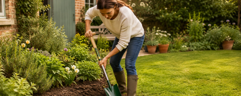 Woman using Bulldog spade