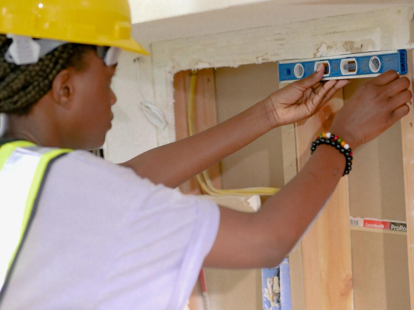 using spirit level