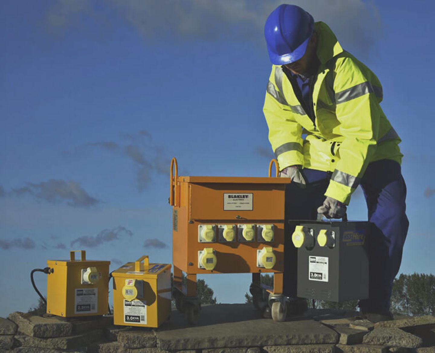 man and a set of transformers