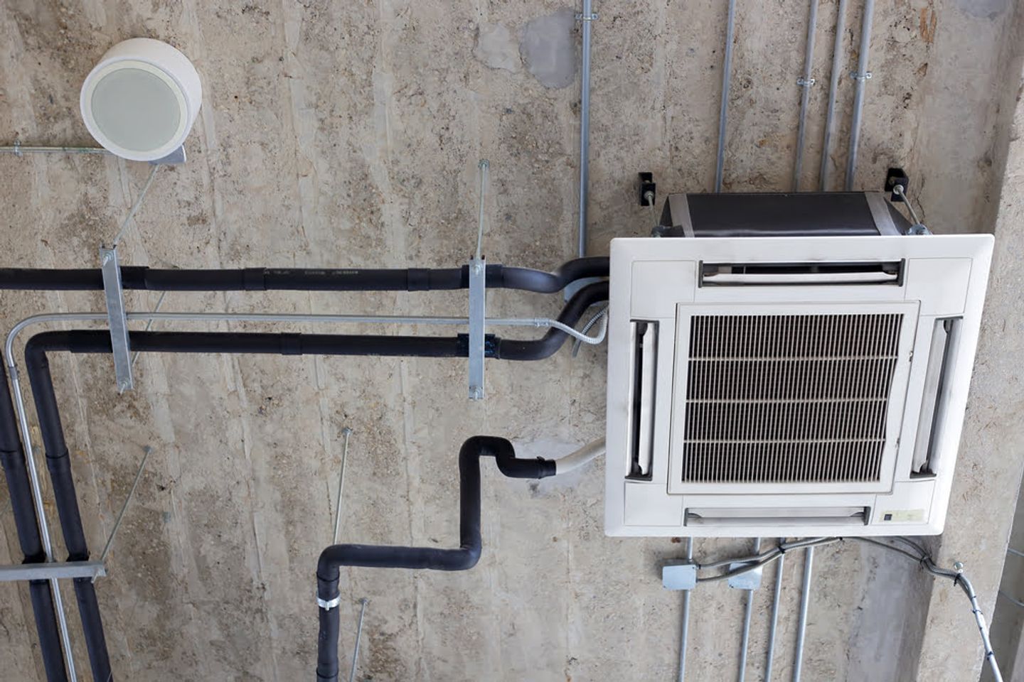 industrial air conditioning unit on the ceiling