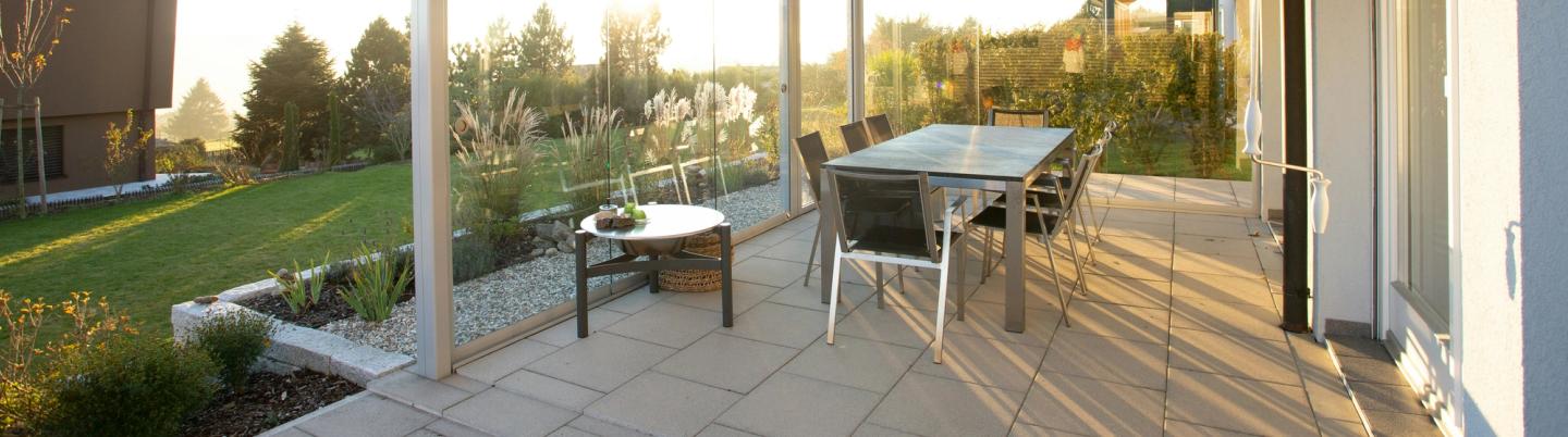 paved garden patio