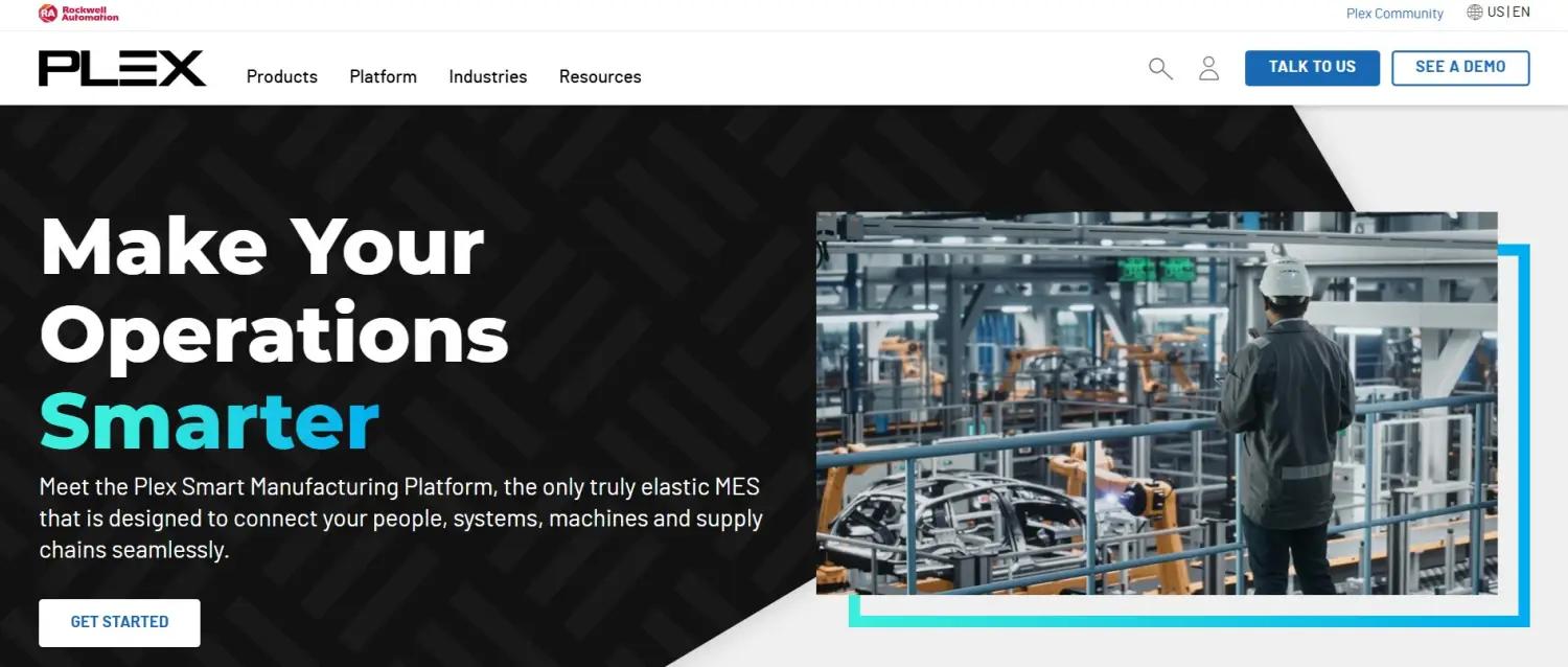 Plex Smart Manufacturing Platform (Rockwell Automation / Plex) screenshot