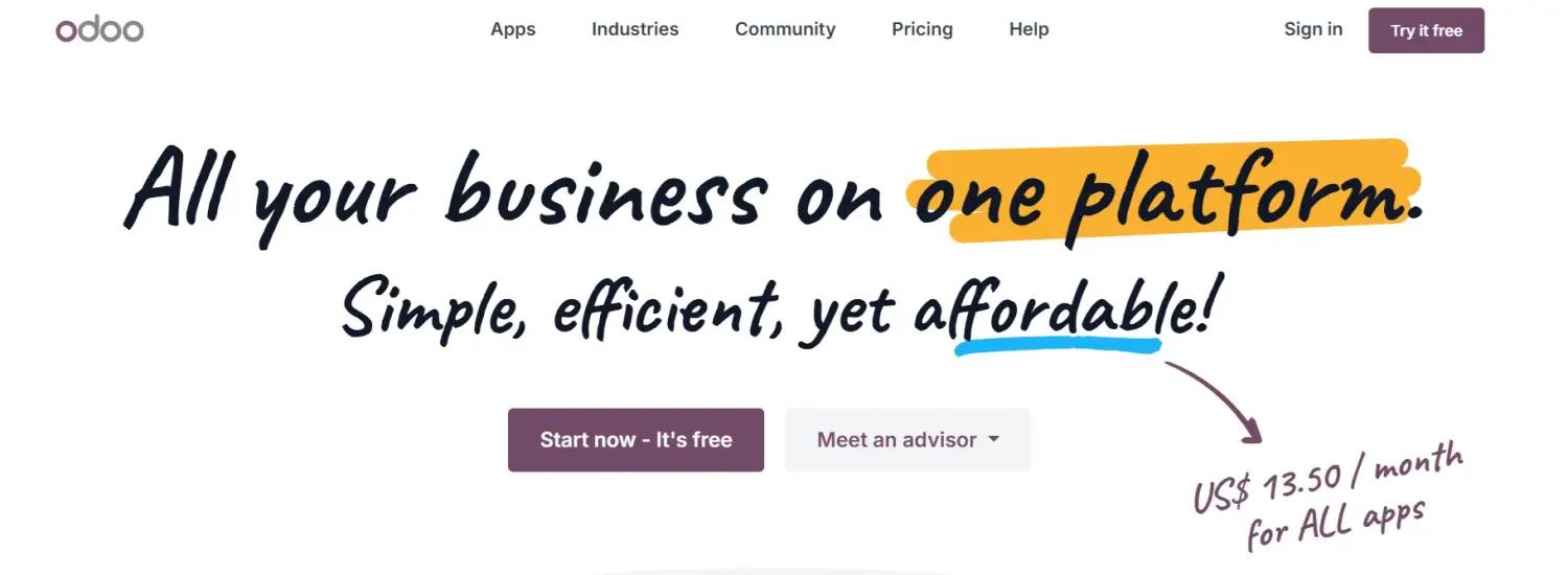 Odoo screenshot