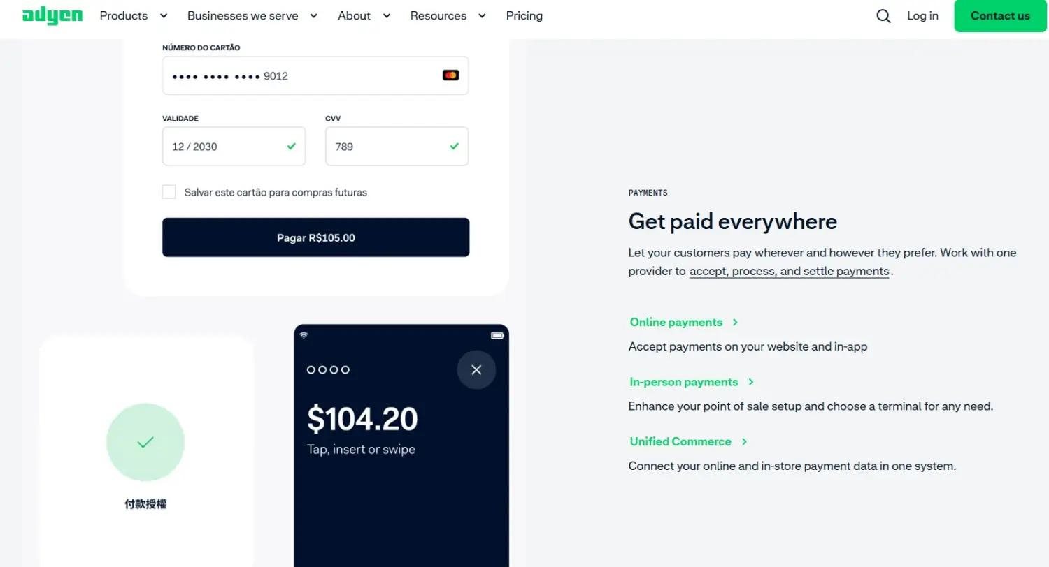 Adyen screenshot