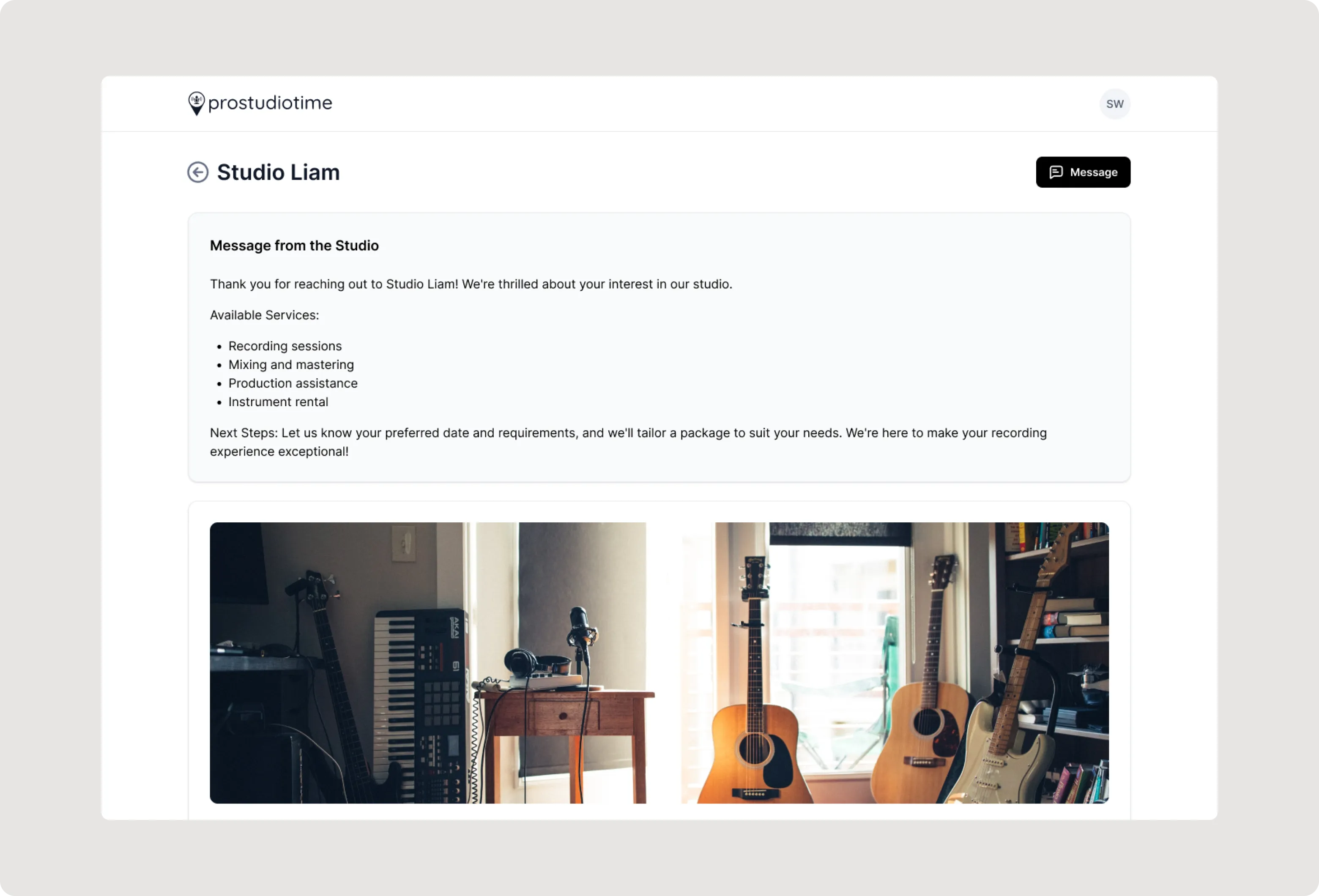 Recording studio discovery and booking platform
