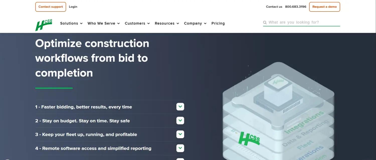 HCSS (Heavy Construction Software Systems) screenshot