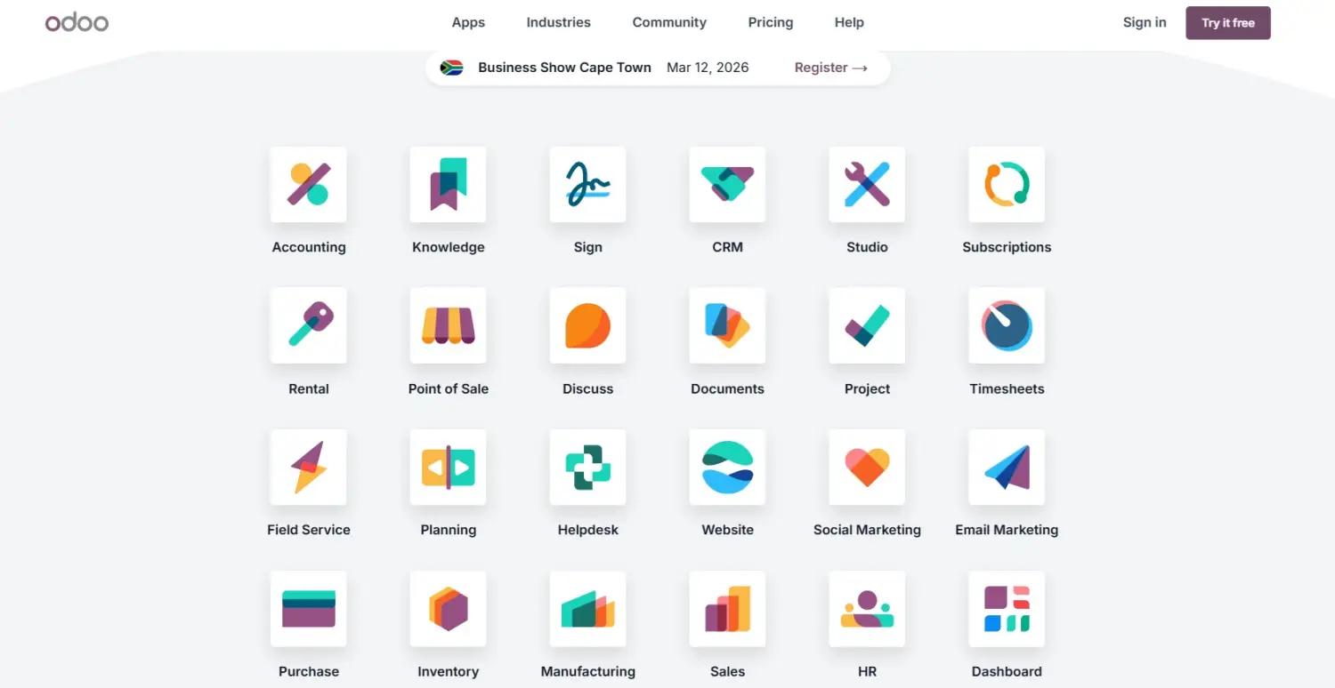 Odoo screenshot