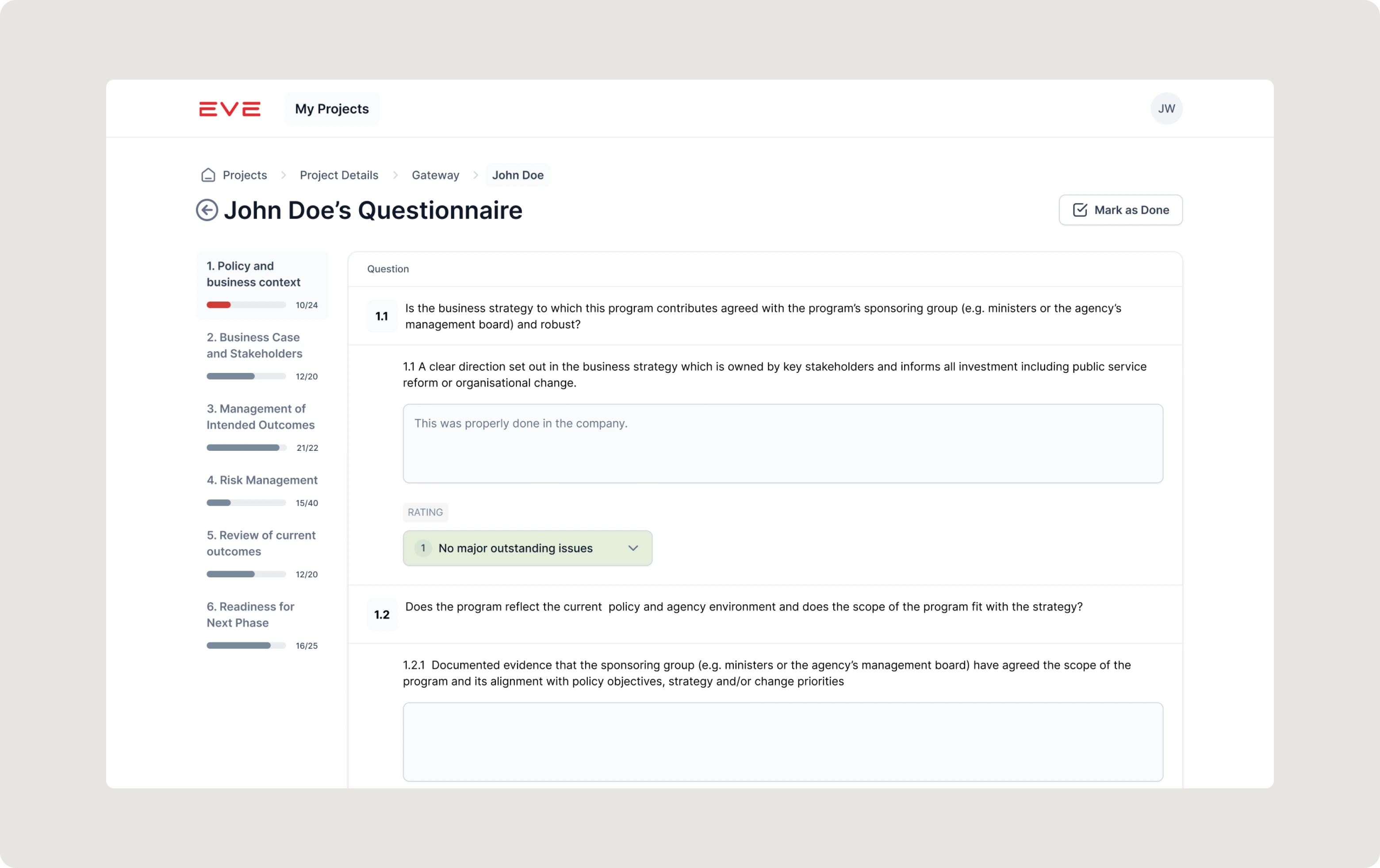 Project assurance SaaS for Australian Government