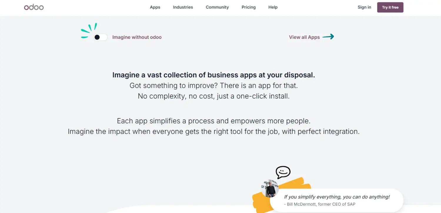 Odoo screenshot