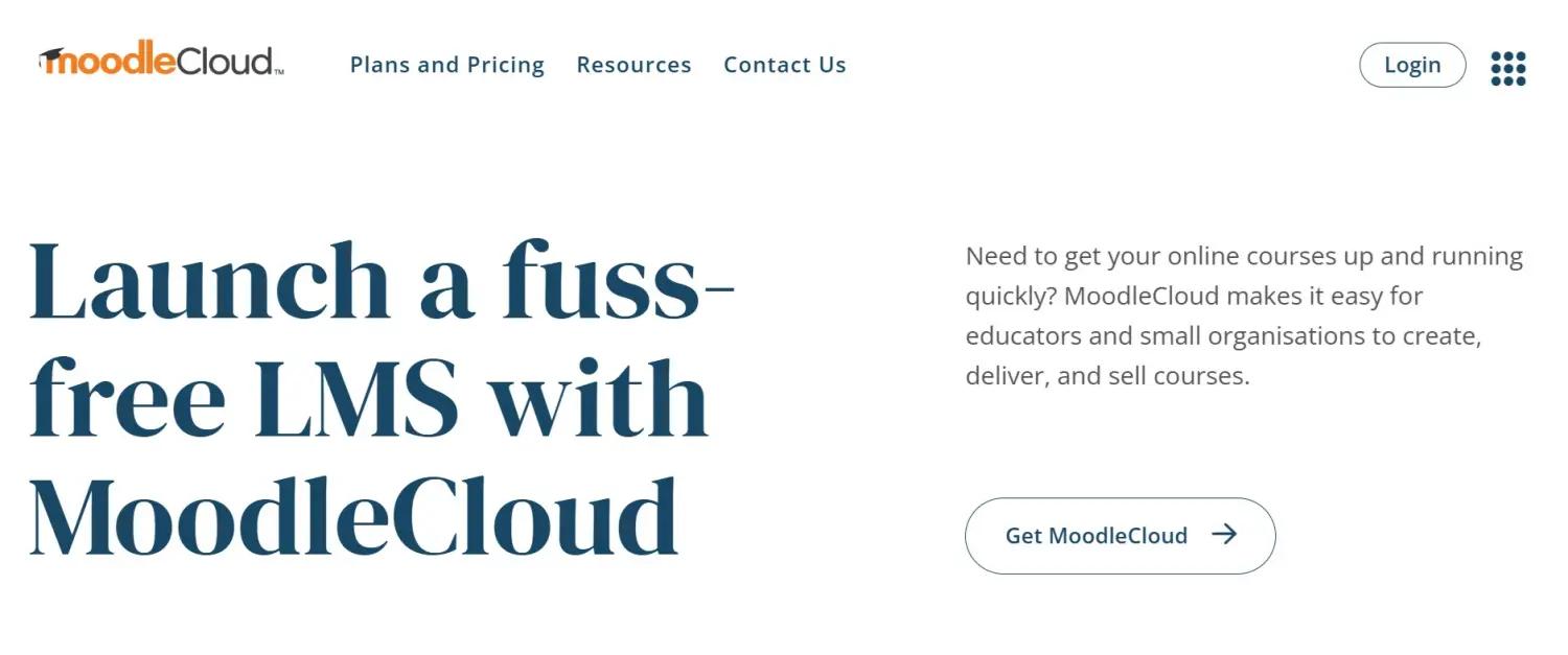 Moodle Cloud screenshot