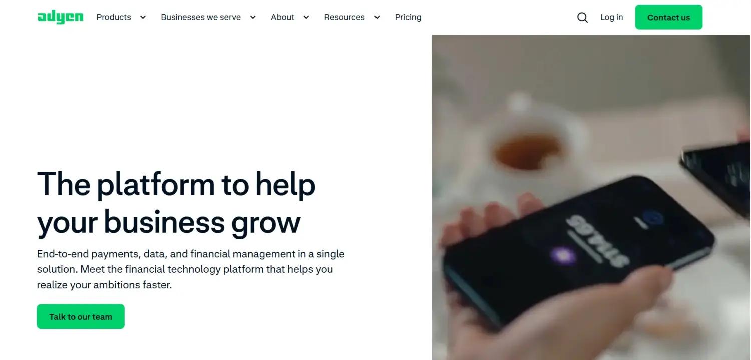 Adyen screenshot
