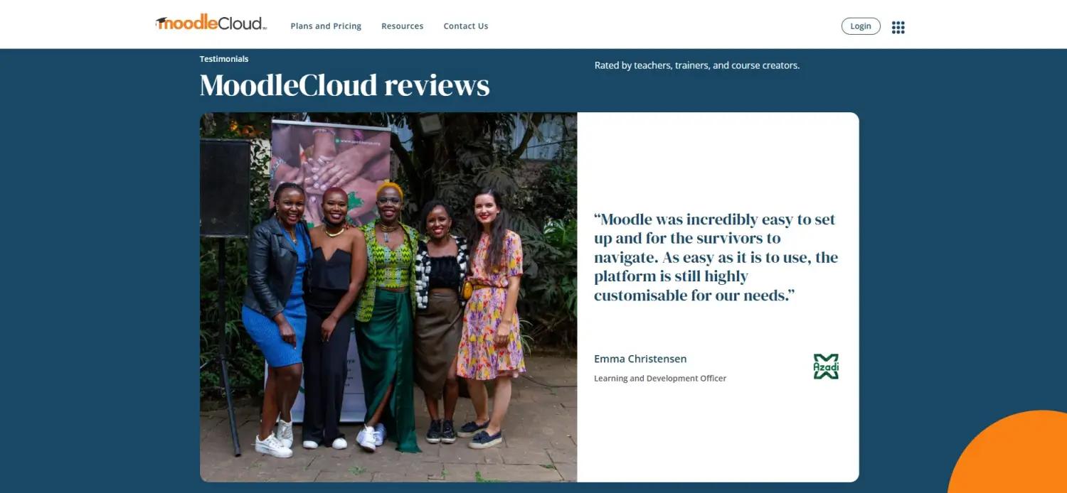 Moodle Cloud screenshot