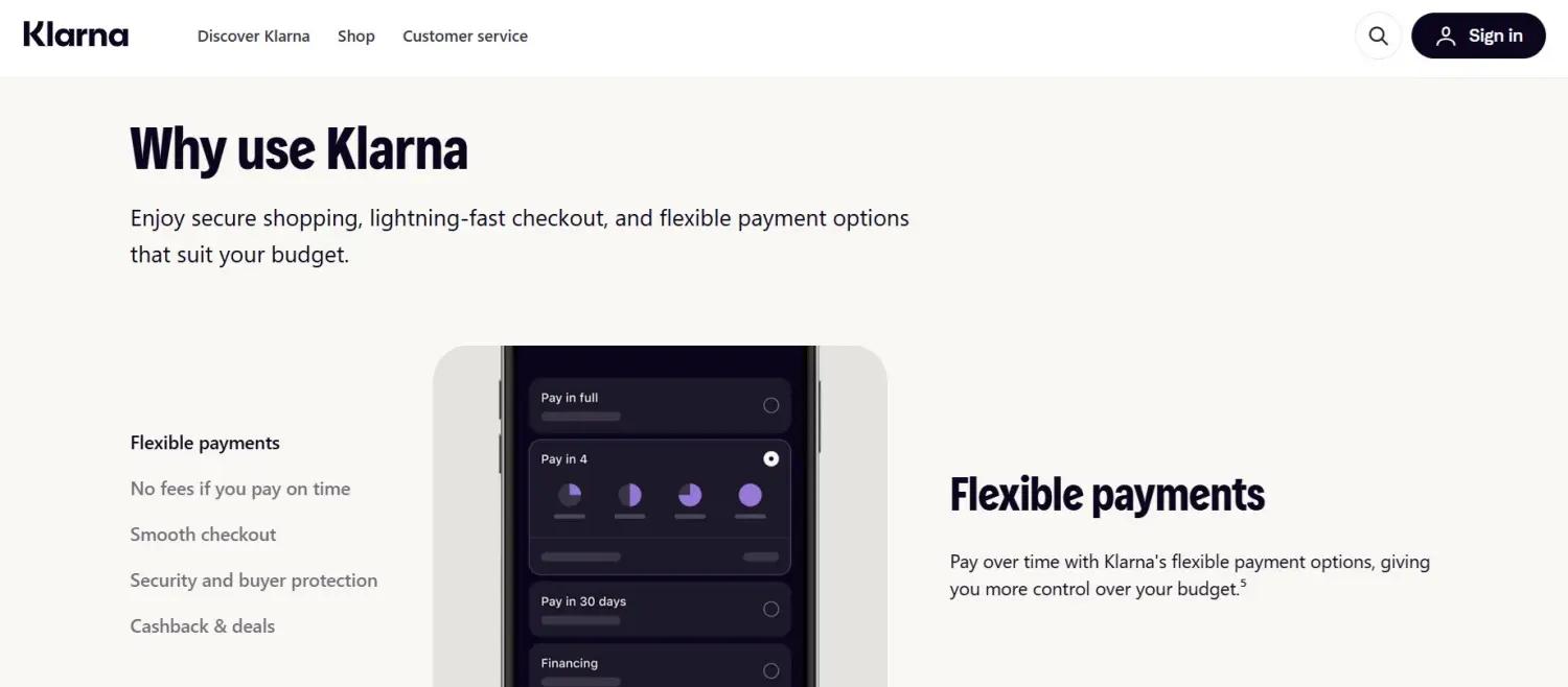 Klarna screenshot
