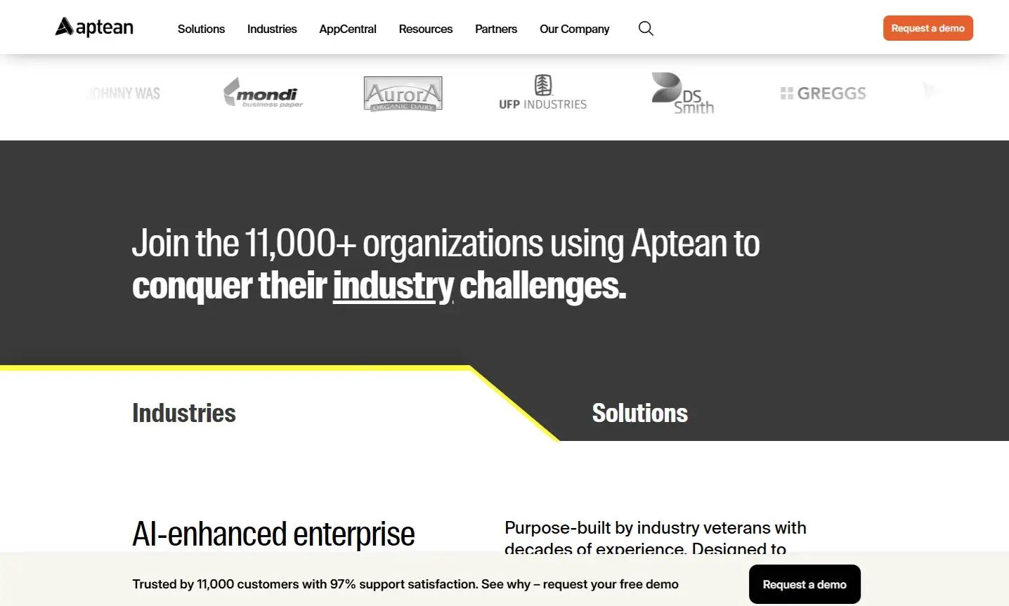 Aptean screenshot