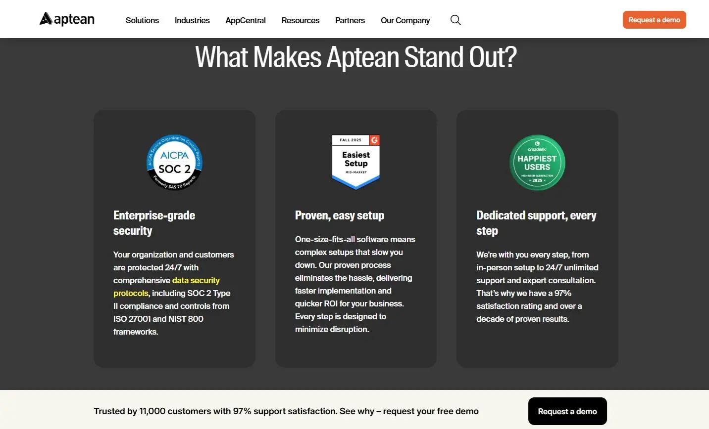 Aptean screenshot