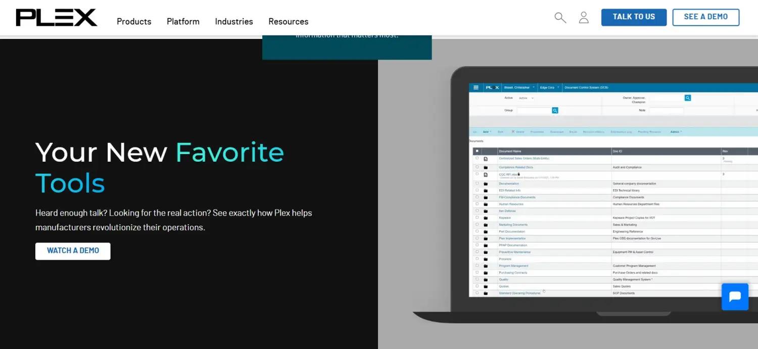 Plex Smart Manufacturing Platform (Rockwell Automation / Plex) screenshot