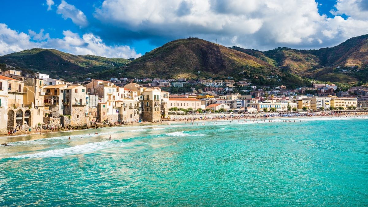 Cefalu panoramic view, Sicily,Italy.