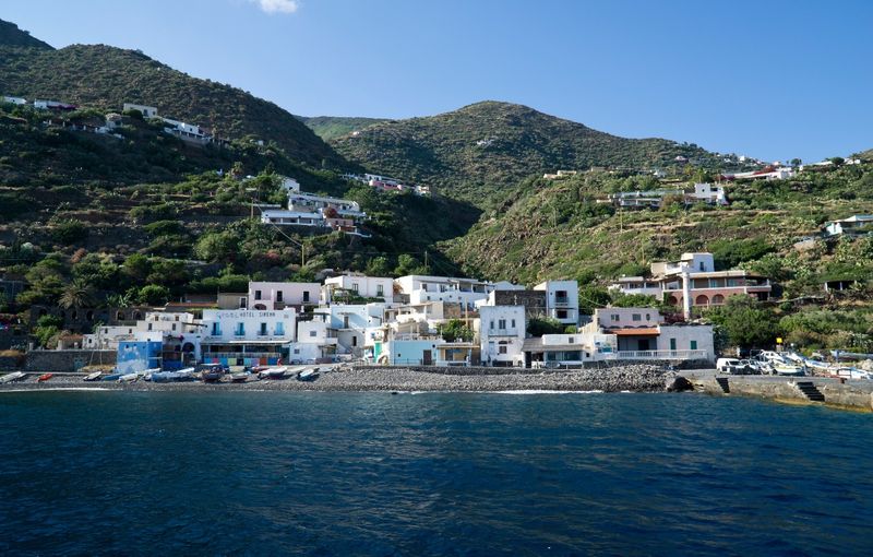 Italy Sicily Aeolian Islands Alicudi Island, the harbor