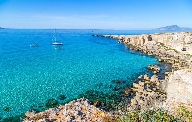 Lagoon on Favignana island