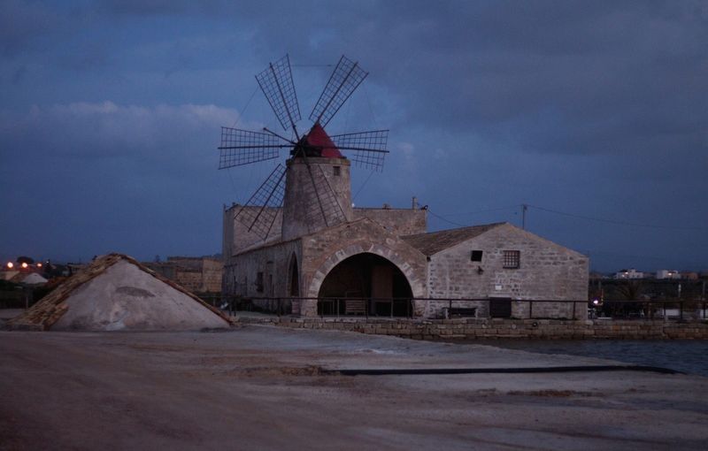 Windmill located near river water