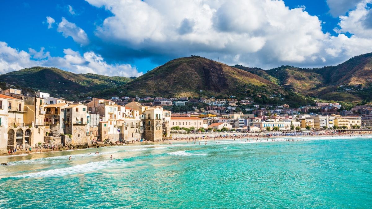 Cefalu panoramic view, Sicily,Italy.