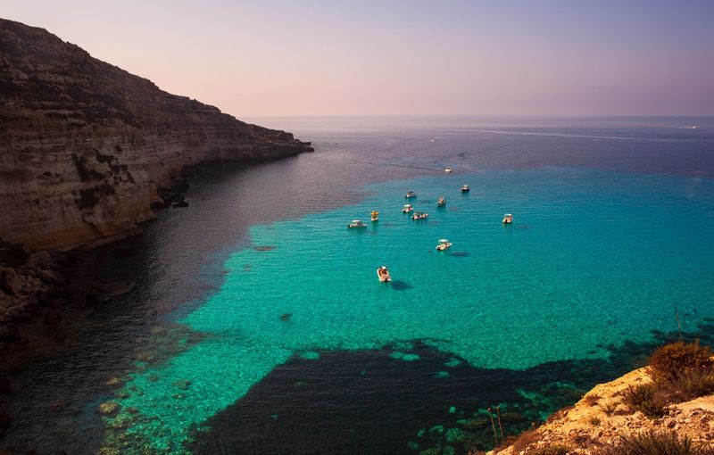 View of Tabaccara, Lampedusa, Italy