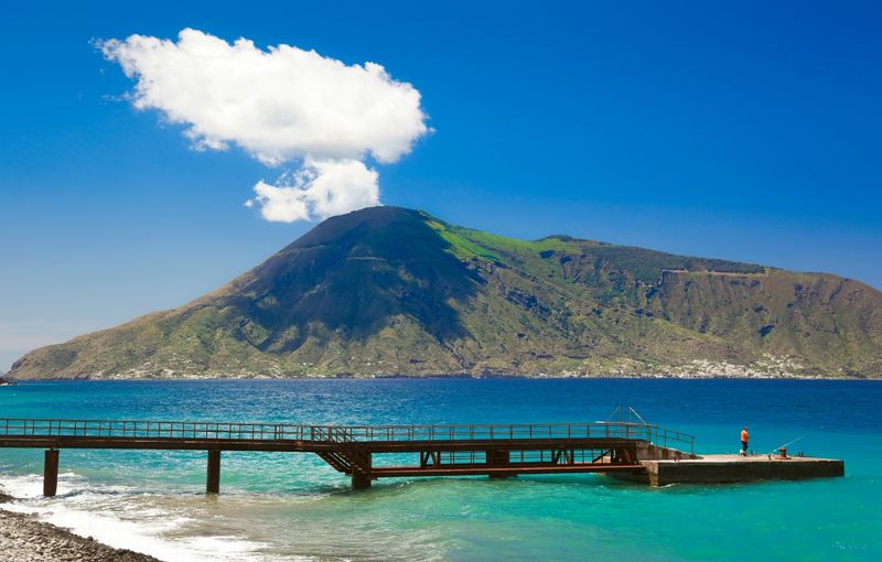 Aeolian Islands - view of Salina Island.