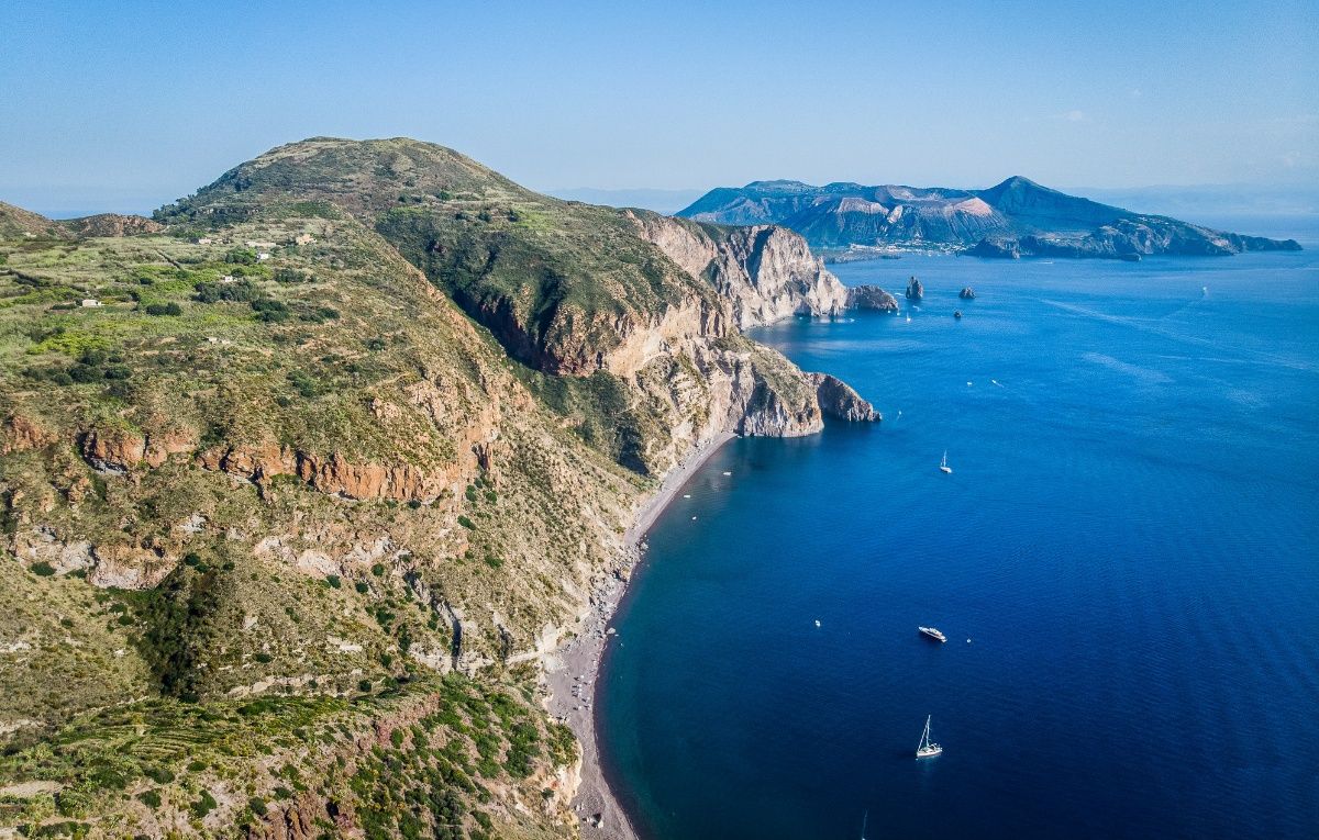 Aerial view of Filicudi