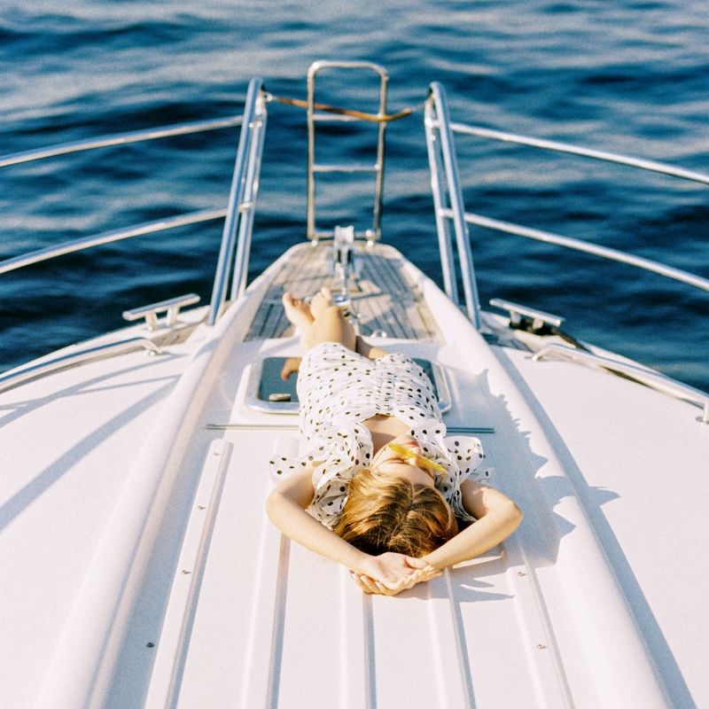 Girl Lying on Yacht