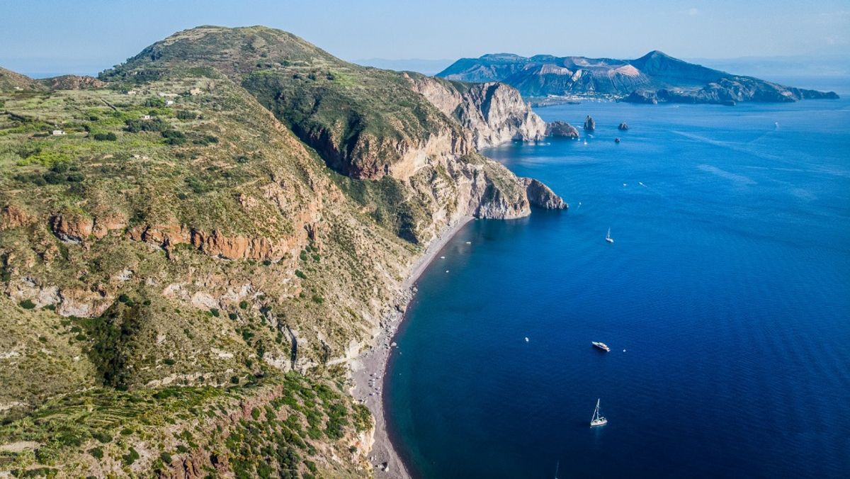 Aerial view of Filicudi