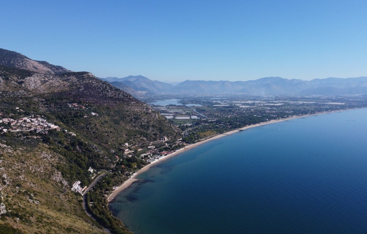 An Aerial Photography of Terracina Beach